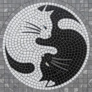 Мозаика «Кошки Инь-Ян» — Гармония и Контраст