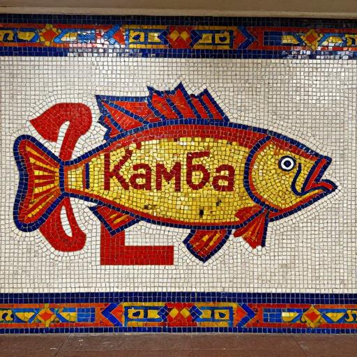 Soviet Mosaic Art 'Flounder' - Custom Size