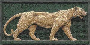 Мозаика «Золотая кошка» — Элегантность и Сила