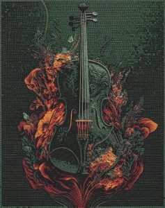 Мозаика «Скрипка в пламени» | MELTI