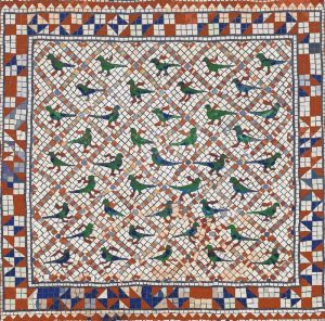 Classical Bird Pattern Mosaic Art – 100×98 cm