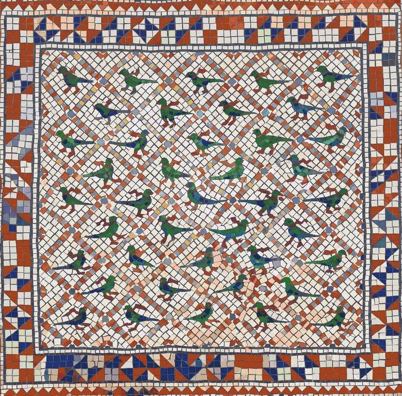 Classical Bird Pattern Mosaic Art - 100x98 cm