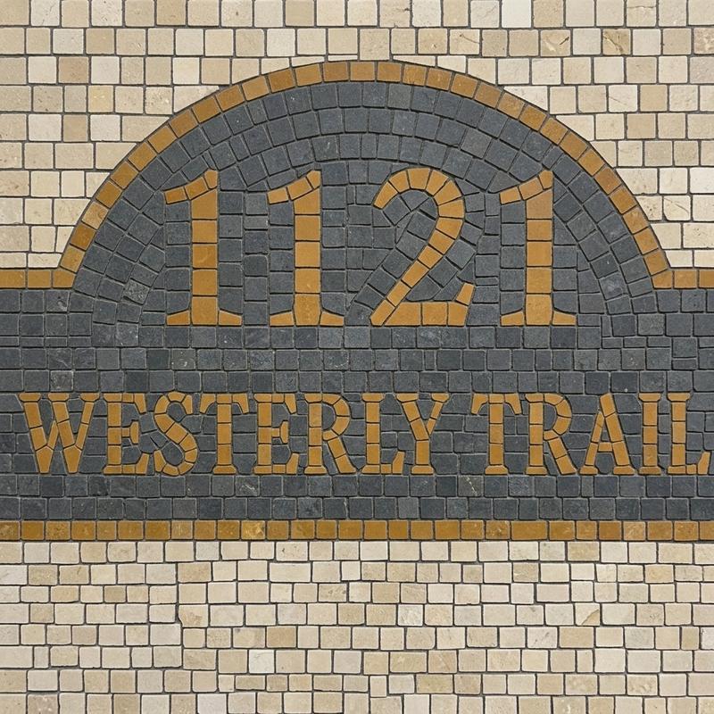 Westerly Trail 1121 Mosaic Address Plaque
