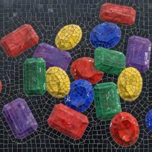 Абстрактная мозаика «Цветные модули»