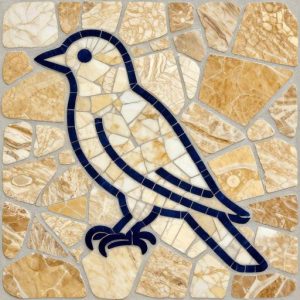 Мозаика «Попугай» в стиле Opus Incertum