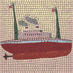 Мозаика «Красный пароход» — Стиль MELTI