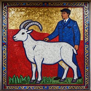 Советская мозаика: Человек и белая коза