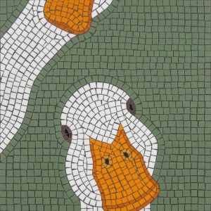 Мозаика «Белая утка» — 100×100 см
