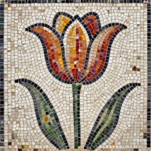 Мозаика «Тюльпан» в стиле Opus Tessellatum