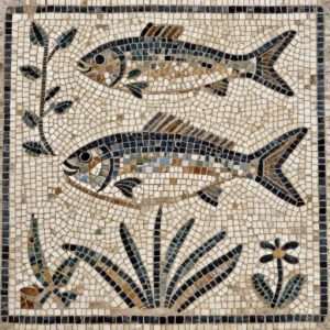 Roman Fish Mosaic Art – Opus Tessellatum