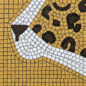 Абстрактная мозаика в желтых и белых тонах – 100×100 см