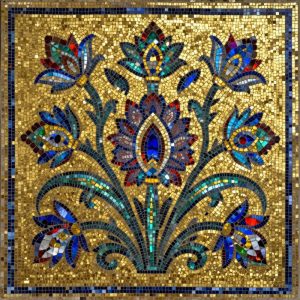 Богатый узор бисерного мозаичного искусства, 100×100 см