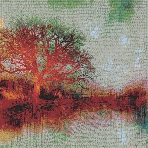 Мозаика «Осеннее дерево» в стиле MELTI