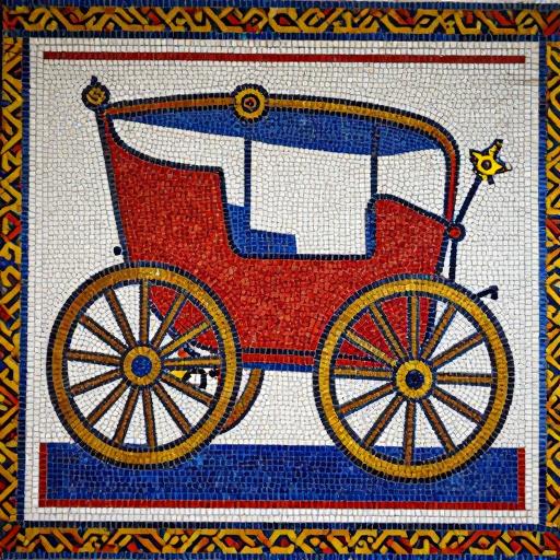 Золотой фаэтон в мозаике