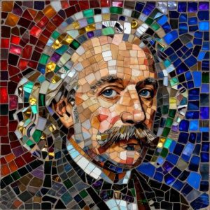 Мозаичный портрет Альберта Эйнштейна – Opus Incertum