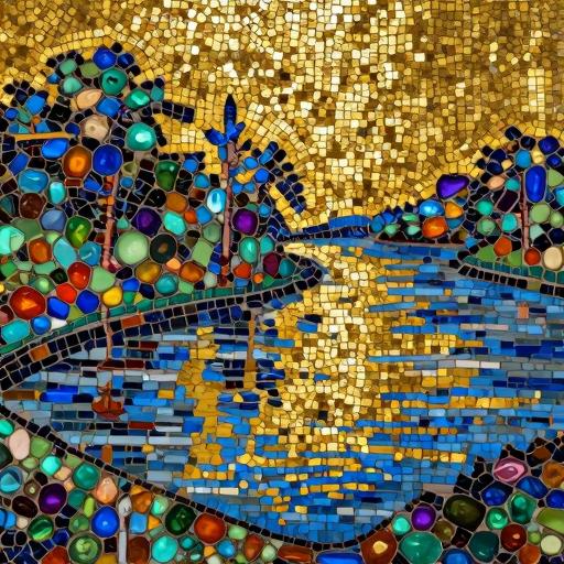 Golden River Byzantine Mosaic Art