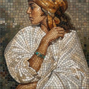 Мозаика «Классический портрет женщины» 100×100 см