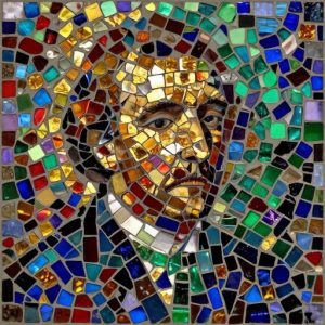 Custom Opus Incertum Mosaic Portrait – Carl Larsson Style