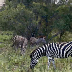 Мозаика «Зебры в саванне» – Классический стиль