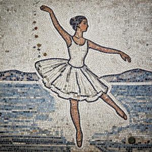 Ballerina at Lake Baikal Mosaic Art – Opus Tessellatum