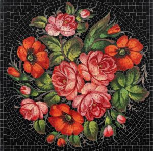 Элегантная цветочная мозаика – Красные и розовые цветы