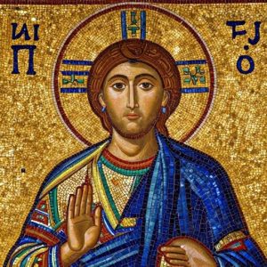 Христос Пантократор с золотыми лучами света