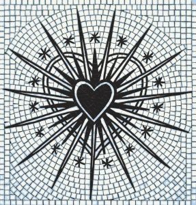 Radiant Heart Mosaic Art