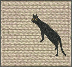 Мозаика «Черный кот» — современное искусство MELTI