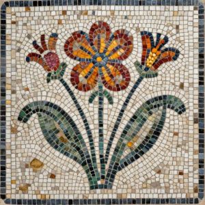 Мозаика «Цветы в стиле модерн» — Opus Tessellatum