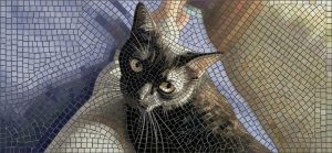 Элегантный мозаичный портрет кошки – Кастомный арт