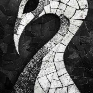 Абстрактная монохромная мозаика – 100×100 см