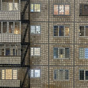 Мозаика «Городской фасад» — 100×100 см