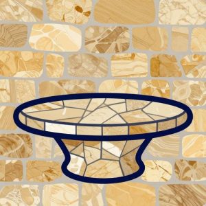 Мозаика «Каменная скамья» в стиле Opus Incertum