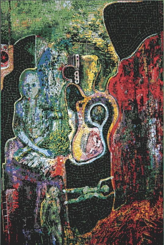MELTI Abstract Mosaic Art - Surreal Figures