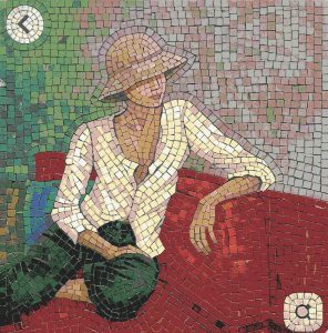 Elegant Figure in a Hat Mosaic Art