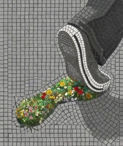 Мозаика «Цветочные следы»