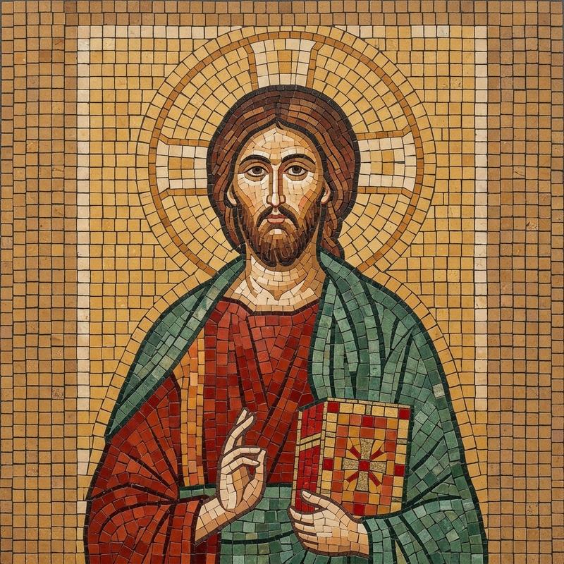 Мозаика религиозного деятеля