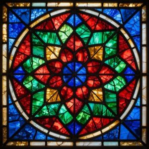 Vibrant Stained Glass Mandala Mosaic Art