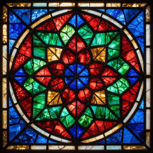 Vibrant Stained Glass Mandala Mosaic Art