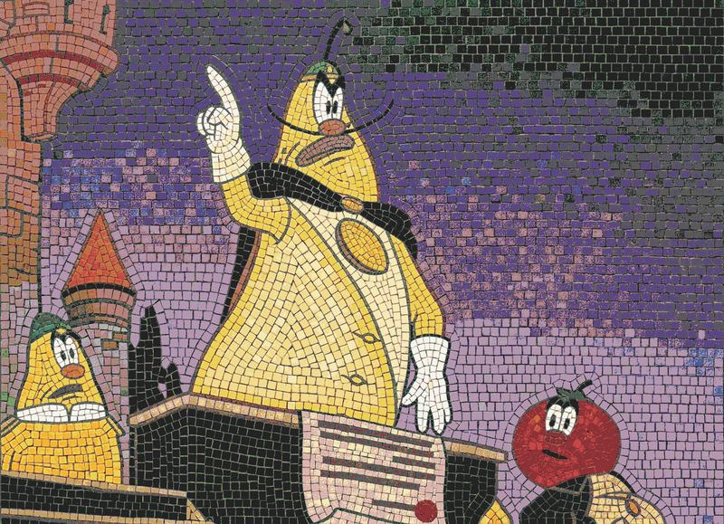 Satirical Character Mosaic Art - MELTI