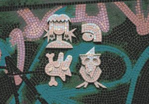 Abstract Whimsical Figures Mosaic Art