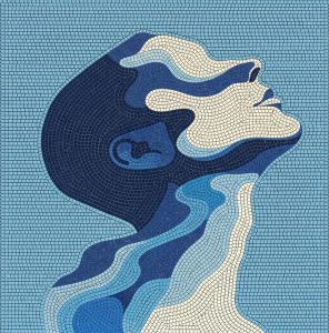 Мозаика «Синий профиль» — Современное искусство