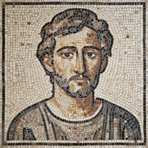 Classical Man Portrait Mosaic – Opus Tessellatum