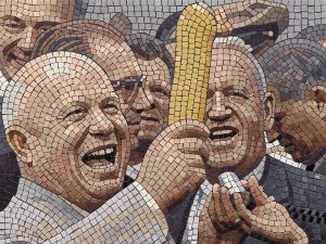 Joyful Moments Mosaic Art – Laughing Men