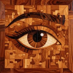 The Eye Wood Marquetry Art – Custom Mosaic
