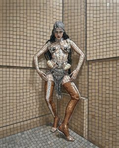 Футуристический мозаичный портрет