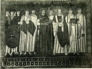 Византийская мозаика: Величественные фигуры в римском стиле