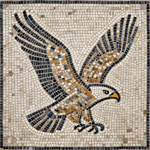 Flying Eagle Mosaic Art - Opus Tessellatum Style