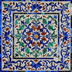 Elegant Florentine Floral Mosaic Art