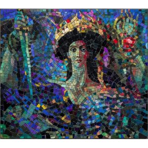 Мозаика «Божественная тайна» — Портрет в синих тонах